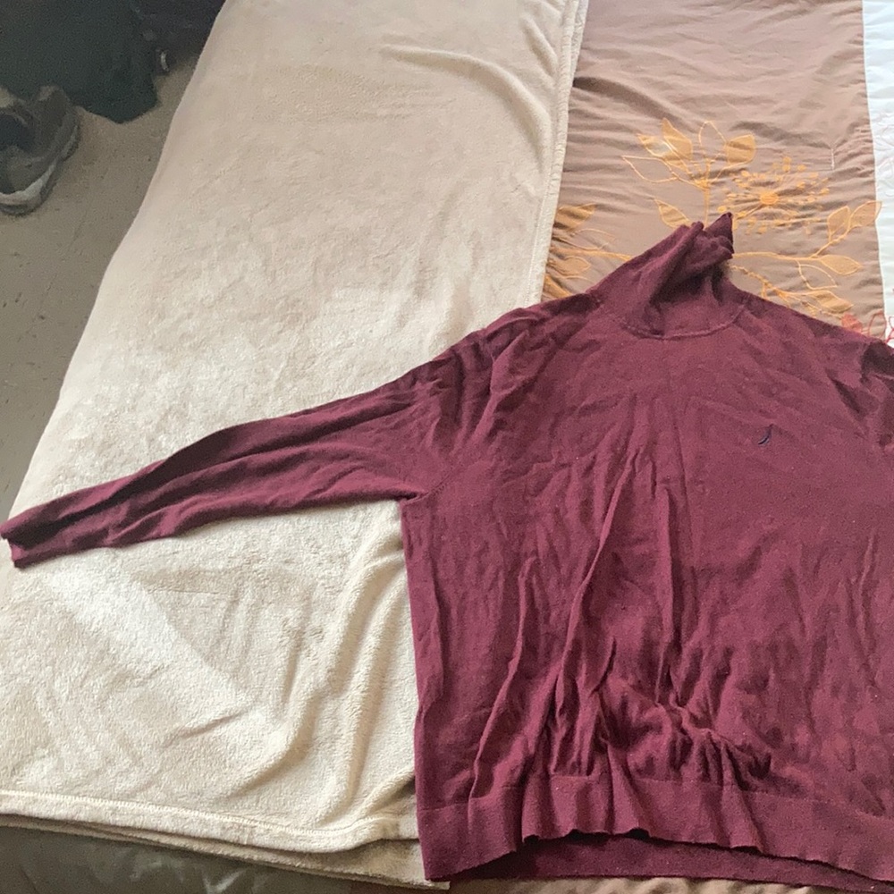 Burgundy Nautica Turtleneck